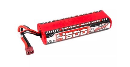 Team Corally - Sport Racing 50C LiPo Battery - 4500mAh - 7.4V - Round - T-Plug