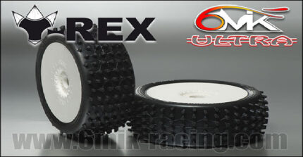 Гуми с джанти Pre-glued 6MIK T-Rex, Green смес, 1:8, комплект 2 броя