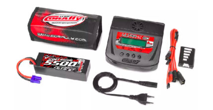 Team Corally - Energy Pack - Lipo 60C - 5500Mah - 3S - EC-5 - Hard Case + Ultra-X 80 - 1-6S AC/DC Charger + Lipo Safety Bag + Charge-Balance Lead