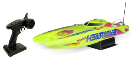 Състезателна лодка Pro Boat Blackjack Catamaran 1:14, brushless, 80км\ч, Жълта